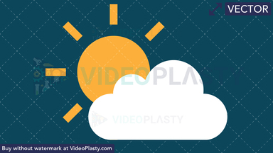 Partly Sunny Icon Vector Clipart