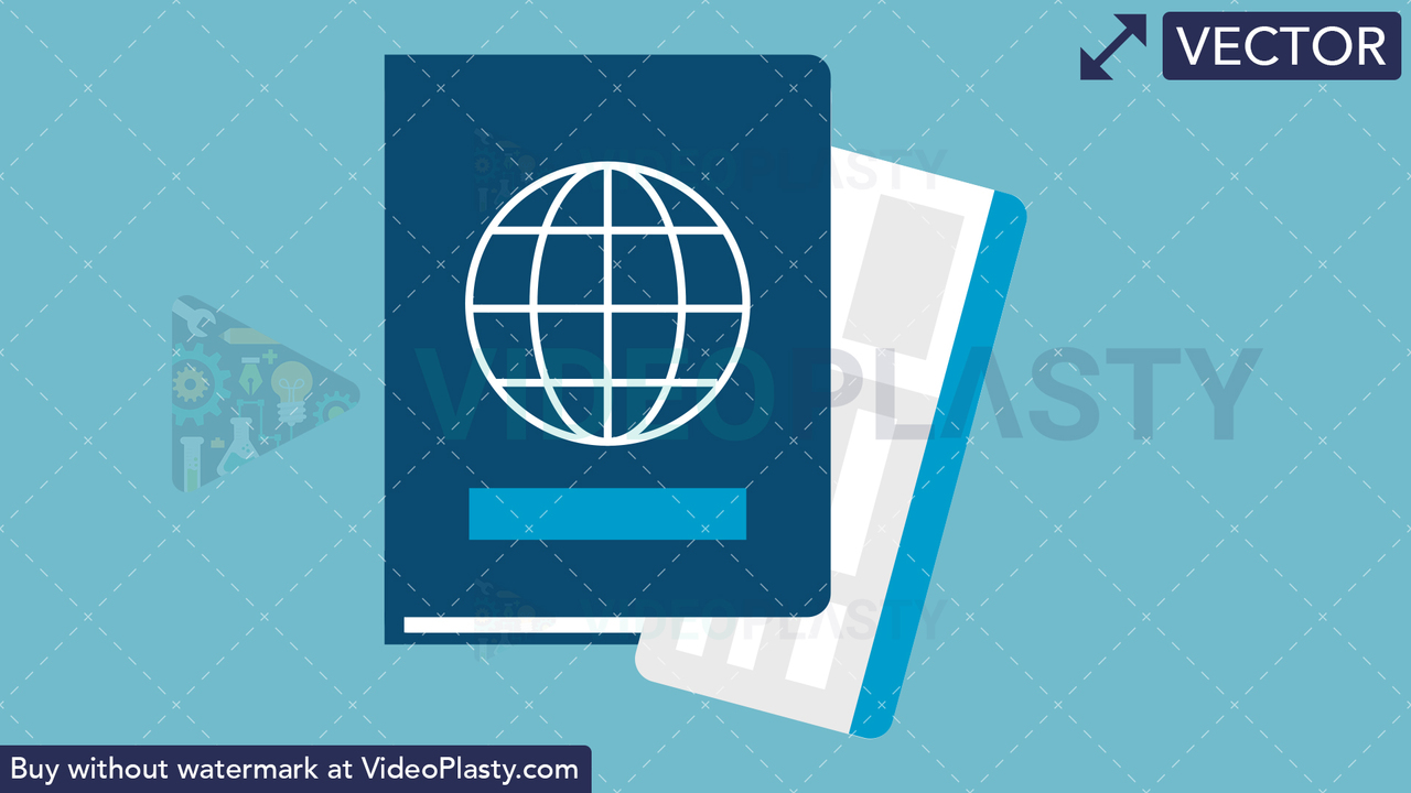 Passport Flat Icon Vector Clipart
