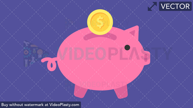 Piggy Bank Vector Clipart