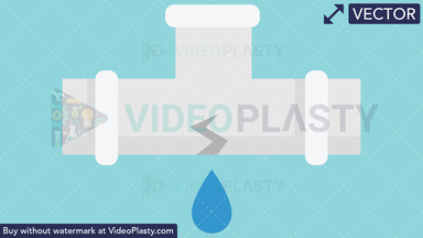 Pipe Leak Icon Vector Clipart