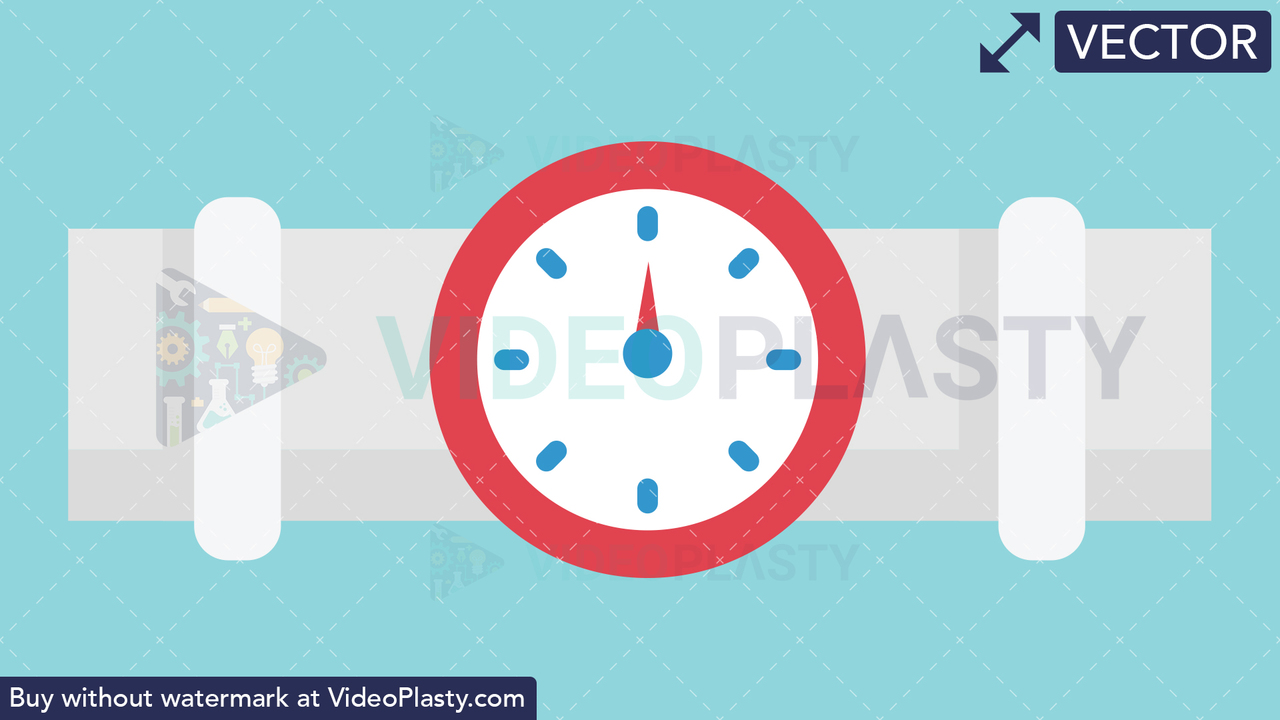 Pipe Meter Icon Vector Clipart