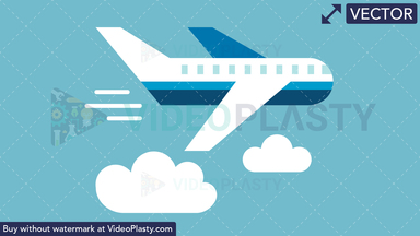 Plane Flat Icon Vector Clipart