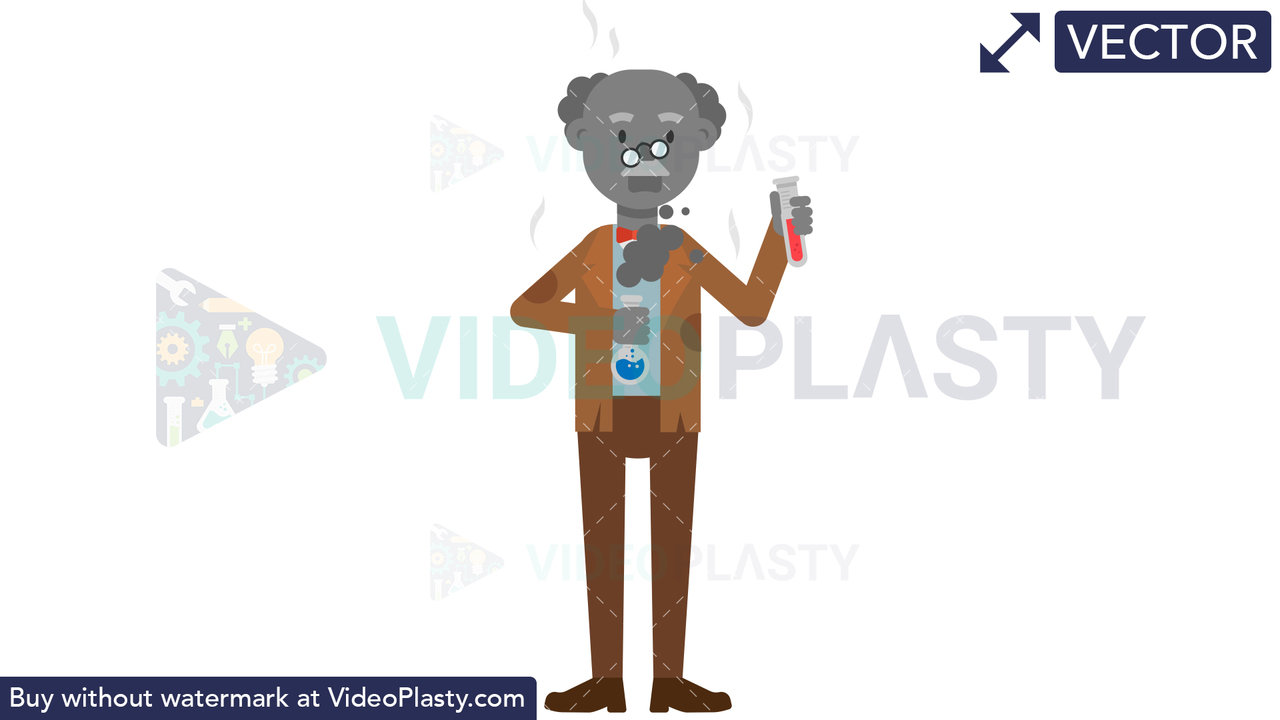 Professor Failed Experiment Vector Clipart