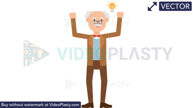 Professor Getting an Idea Vector Clipart
