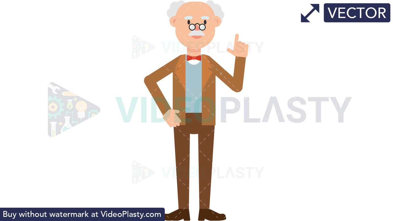 Professor Pointing Vector Clipart