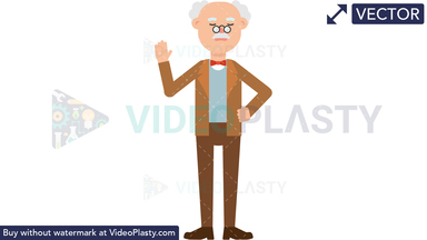 Professor Shaking his Head Vector Clipart