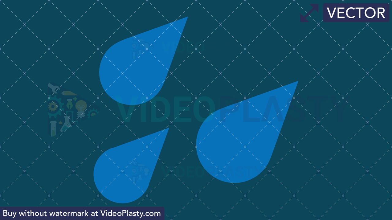 Raindrops Icon Vector Clipart