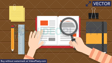 Research Scene Vector Clipart