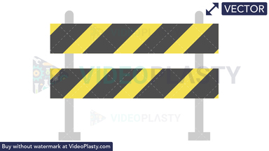 Road Block Barrier Icon Vector Clipart