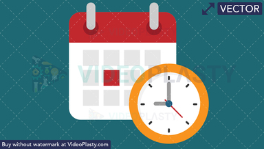 Schedule Flat Icon Vector Clipart
