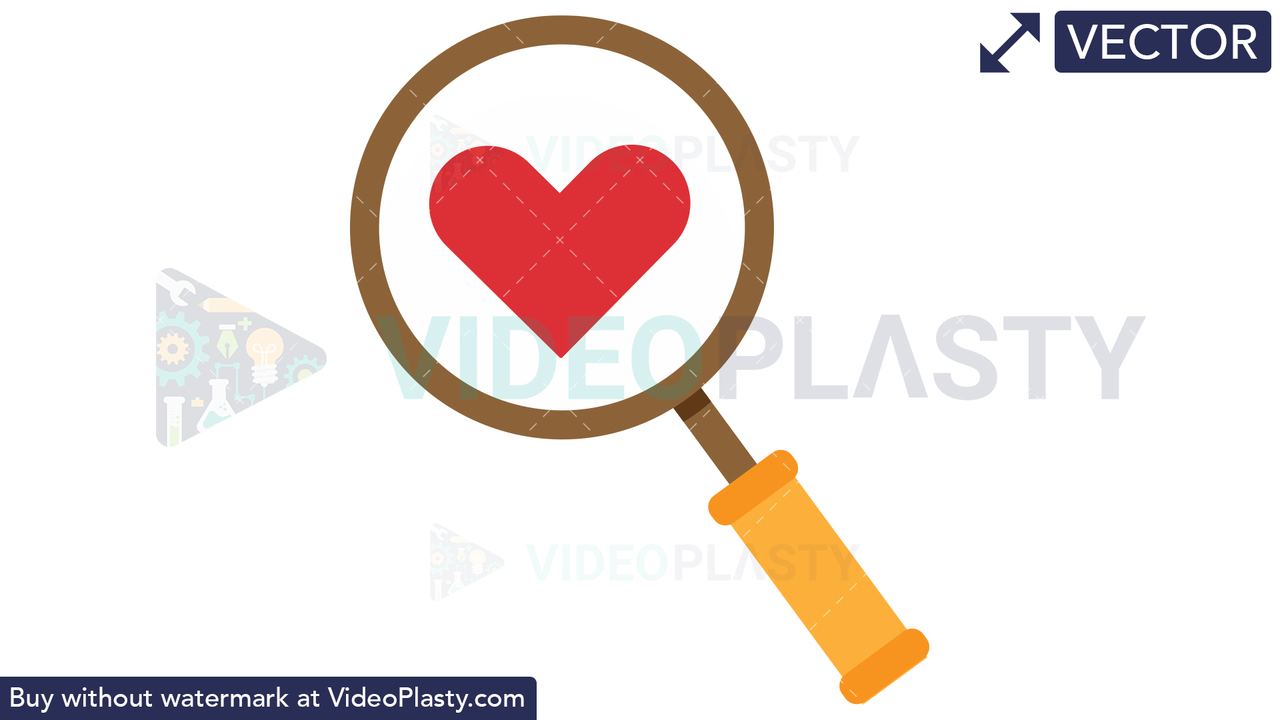 Search Love Vector Clipart