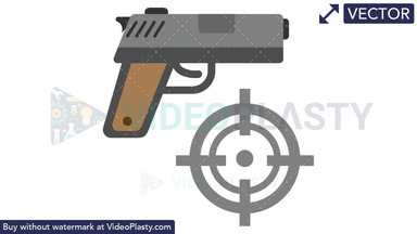 Shooting Target Icon Vector Clipart