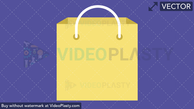 Shopping Bag Flat Icon Vector Clipart
