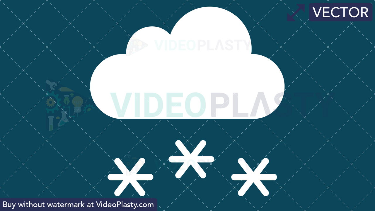 Snowfall Icon Vector Clipart