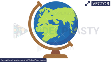 Spinning Globe Vector Clipart