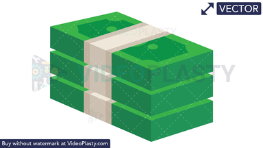 Stack of Money Icon - Dollar Vector Clipart