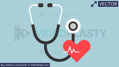 Stethoscope Flat Icon Vector Clipart
