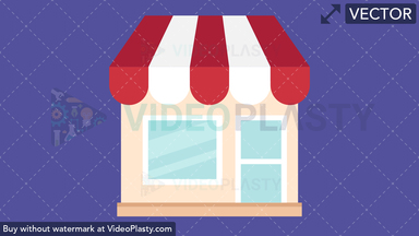 Store Flat Icon Vector Clipart