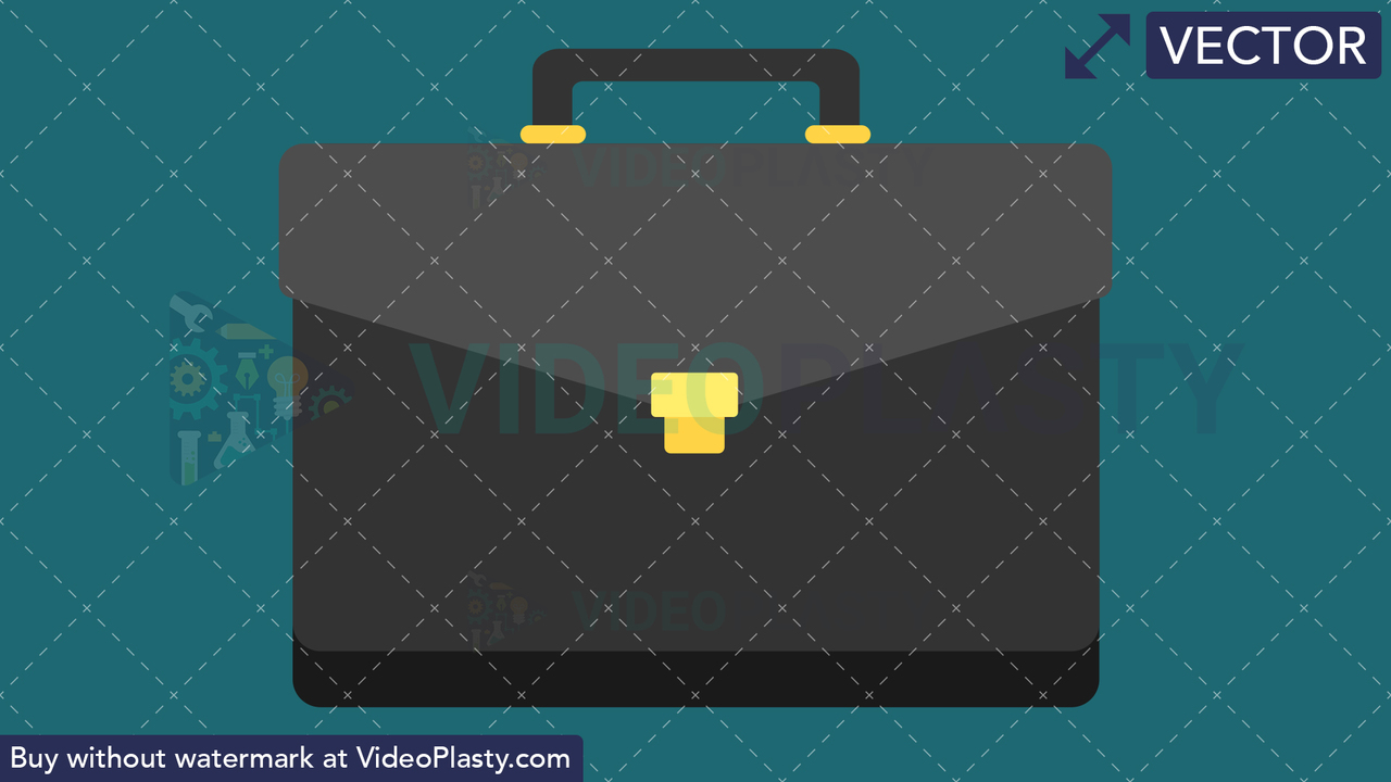 Suitcase Flat Icon Vector Clipart