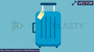 Suitcase Flat Icon Vector Clipart