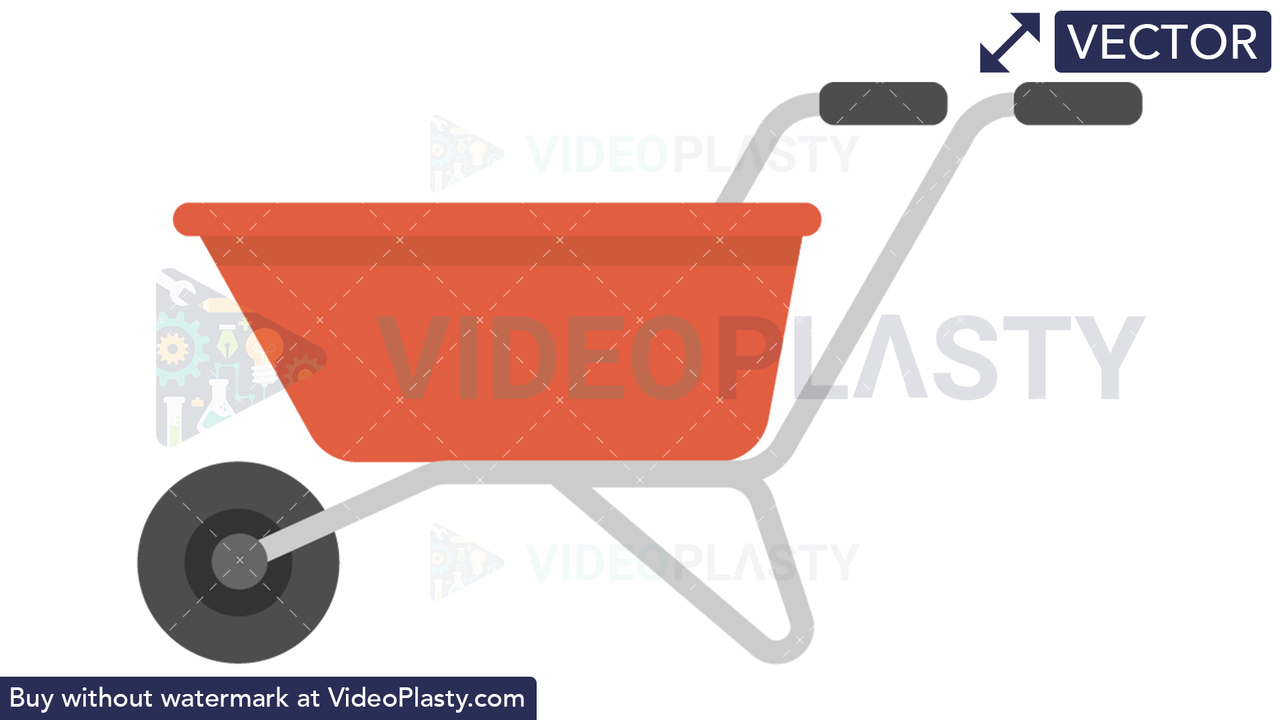 Wheel Barrow Icon Vector Clipart