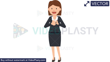 Woman Interpreting (Sign Language) Vector Clipart