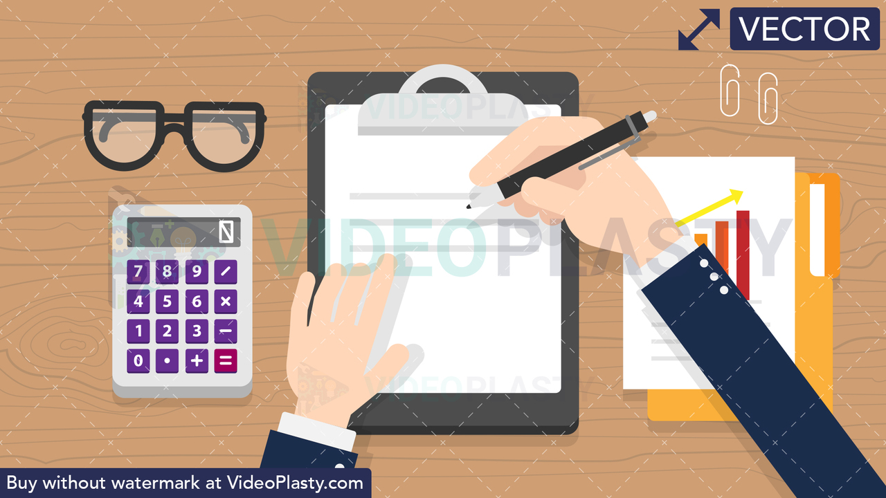 Writing Scene Vector Clipart